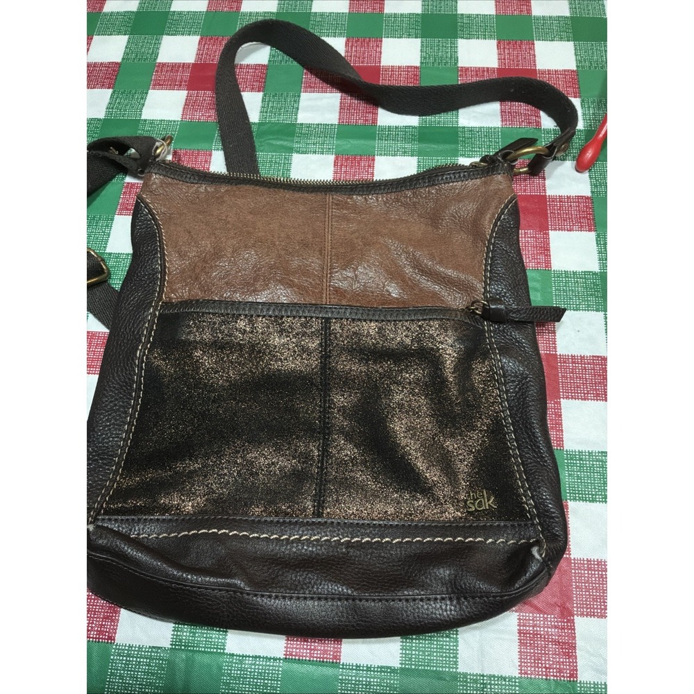 The Sak Lucia Crossbody Leather Browns Adjustable Strap‎ With Comfort Pad